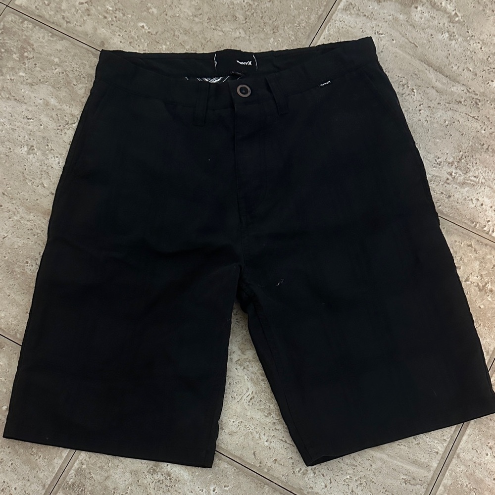 Hurley Men's Black Flat Front Shorts
